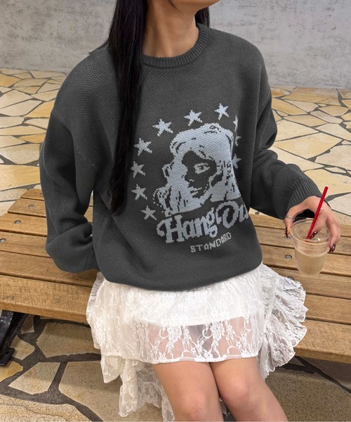 ★紙タグ★猫＆蛇★ロゴニット／セーター★サイズS★グッチ★正規品タグ★ sedacle（セダクル）の「アソートデザインジャガードニット（ニット