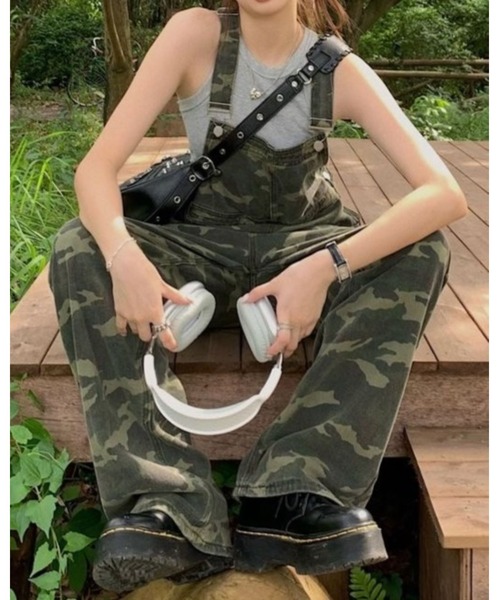 セール】迷彩柄オーバーオール（その他パンツ）｜FUNdaysion（ファンデ