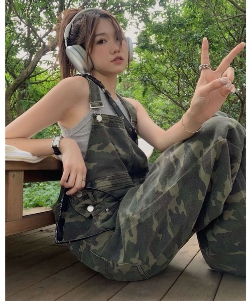 セール】迷彩柄オーバーオール（その他パンツ）｜FUNdaysion（ファンデ