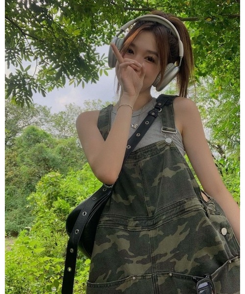 セール】迷彩柄オーバーオール（その他パンツ）｜FUNdaysion（ファンデ