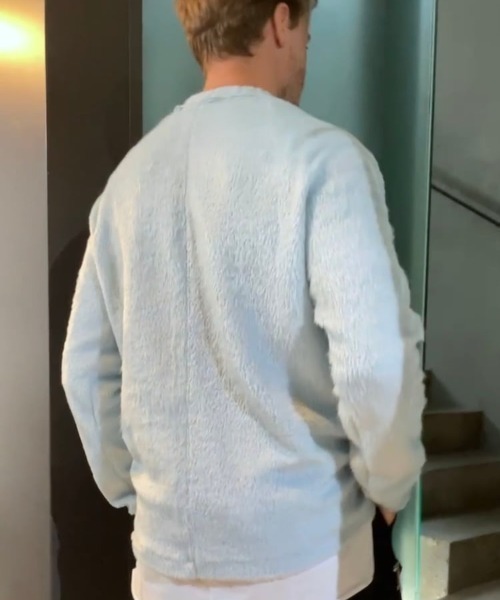 FranCisT_MOR.K.S.（フランシストモークス）の「FranCisT_MOR.K.S./フランシスト モークス/HYBRID SHAGGY PULL OVER（ニット/セーター・メンズ・サックスブルー/ライラック・2/3/4/5）」の14枚目の写真