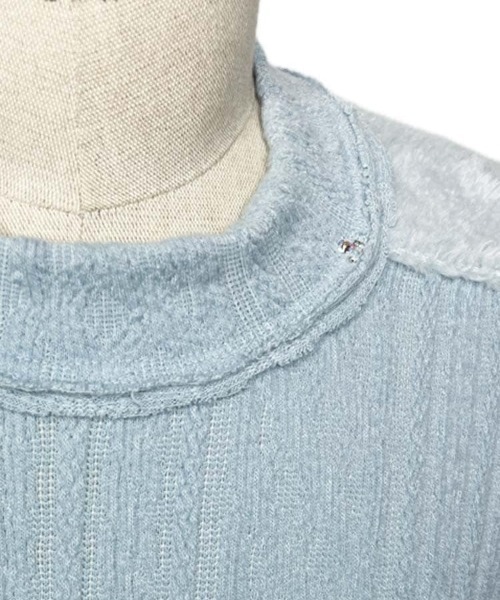 FranCisT_MOR.K.S.（フランシストモークス）の「FranCisT_MOR.K.S./フランシスト モークス/HYBRID SHAGGY PULL OVER（ニット/セーター・メンズ・サックスブルー/ライラック・2/3/4/5）」の18枚目の写真