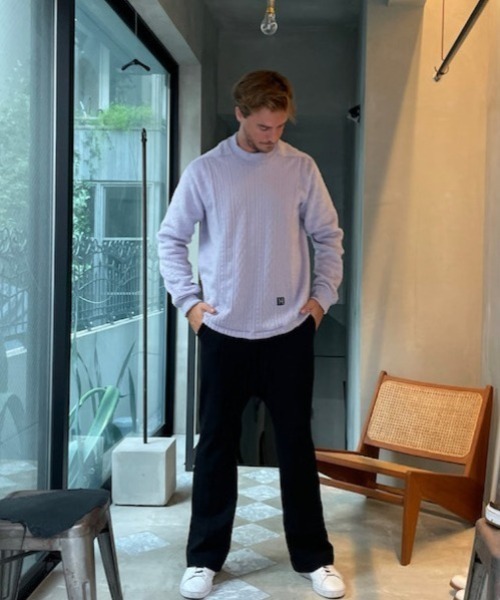 FranCisT_MOR.K.S.（フランシストモークス）の「FranCisT_MOR.K.S./フランシスト モークス/HYBRID SHAGGY PULL OVER（ニット/セーター・メンズ・サックスブルー/ライラック・2/3/4/5）」の6枚目の写真