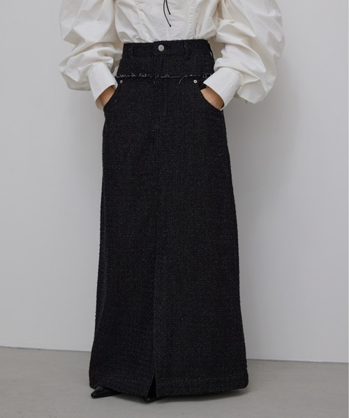 AIC.（エーアイシー）の「クラッシュデニムフリンジロングスカート（デニムスカート・レディース・ブラック/インディゴブルー・FREE）」の22枚目の写真