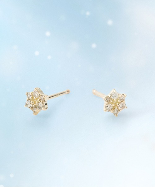 K10 ダイヤモンド ピアス(ピアス(両耳用))|Jewel closet by L&Co.(ジュエルクローゼットバイエルアンドコー)