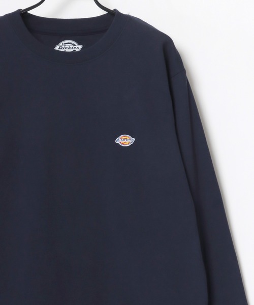 Dickies(ディッキーズ)の「Dickies/ディッキーズ オーバーサイズ ミニロゴワッペン ワンポイント刺繍 ロングスリーブTシャツ/ロンT/無地T/レディース メンズ(Tシャツ/カットソー・メンズ・ホワイト/ネイビー/ダークグリーン/ブラック・M/L/XL)」の18枚目の写真