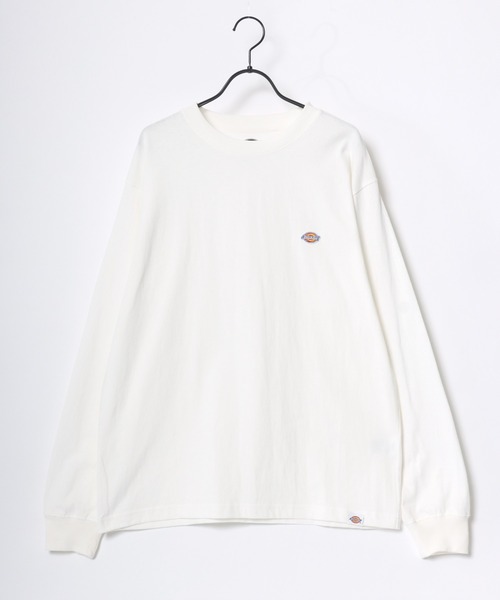 Dickies(ディッキーズ)の「Dickies/ディッキーズ オーバーサイズ ミニロゴワッペン ワンポイント刺繍 ロングスリーブTシャツ/ロンT/無地T/レディース メンズ(Tシャツ/カットソー・メンズ・ホワイト/ネイビー/ダークグリーン/ブラック・M/L/XL)」の17枚目の写真