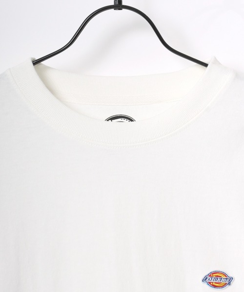 Dickies(ディッキーズ)の「Dickies/ディッキーズ オーバーサイズ ミニロゴワッペン ワンポイント刺繍 ロングスリーブTシャツ/ロンT/無地T/レディース メンズ(Tシャツ/カットソー・メンズ・ホワイト/ネイビー/ダークグリーン/ブラック・M/L/XL)」の12枚目の写真