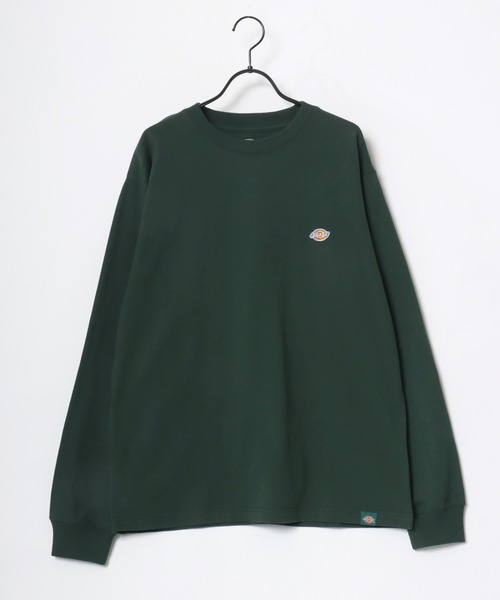 Dickies(ディッキーズ)の「Dickies/ディッキーズ オーバーサイズ ミニロゴワッペン ワンポイント刺繍 ロングスリーブTシャツ/ロンT/無地T/レディース メンズ(Tシャツ/カットソー・メンズ・ホワイト/ネイビー/ダークグリーン/ブラック・M/L/XL)」の15枚目の写真