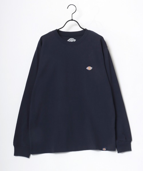 Dickies(ディッキーズ)の「Dickies/ディッキーズ オーバーサイズ ミニロゴワッペン ワンポイント刺繍 ロングスリーブTシャツ/ロンT/無地T/レディース メンズ(Tシャツ/カットソー・メンズ・ホワイト/ネイビー/ダークグリーン/ブラック・M/L/XL)」の14枚目の写真