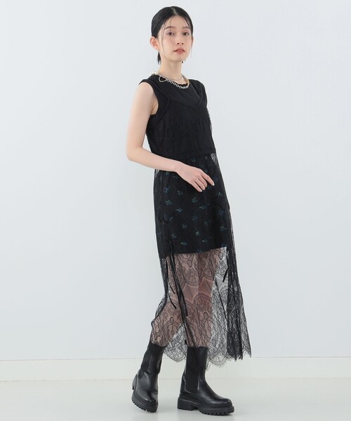 CAROLINA GLASER(カロリナ グレイサー)の「レースキャミソール ワンピース(ワンピース・レディース・ホワイト系その他5/ピンク/ブラック・ONE SIZE)」の15枚目の写真