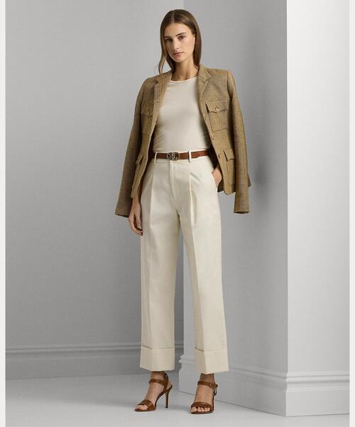 【セール】ダブルフェイスド ストレッチ コットン アンクル パンツ（スラックス）｜LAUREN RALPH LAUREN（ローレン ラルフ ローレン）