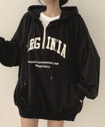 WESTSEA（ウエストシー）の「オーバーサイズ 英字ロゴ ハーフZIP 長袖パーカー（パーカー・メンズ）」