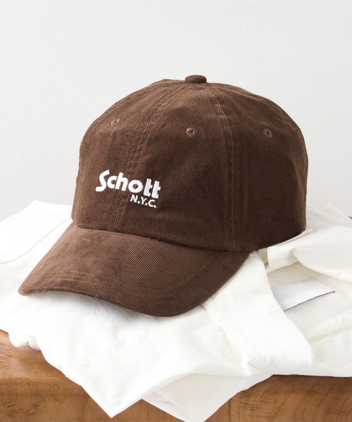 schott（ショット）の「【Schott】ベーシックロゴキャップ　SC047（キャップ・メンズ・ブラウン/ホワイト/ベージュ/カーキ/ブラック・FREE）」の4枚目の写真