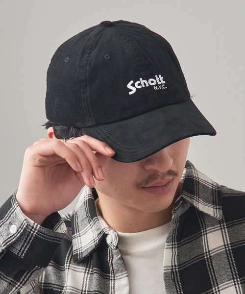 schott（ショット）の「【Schott】ベーシックロゴキャップ　SC047（キャップ・メンズ・ブラウン/ホワイト/ベージュ/カーキ/ブラック・FREE）」の3枚目の写真