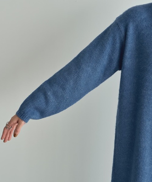 STYLE DELI（スタイルデリ）の「ヤク風クルーネックワンピースB（ワンピース・レディース・ブルー/グレー/ブラック/ベージュ・SMALL/MEDIUM）」の7枚目の写真