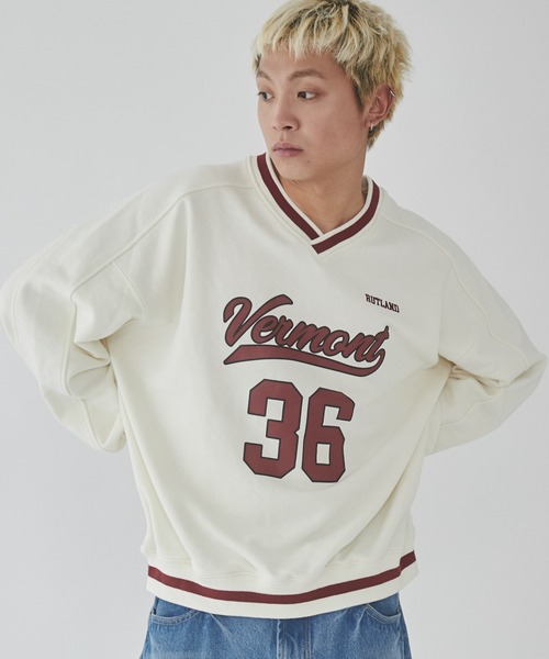 WEGO（ウィゴー）の「WEGO/ナンバリングプルオーバー（スウェット・メンズ・ネイビー/オフホワイト/ダークグリーン・MEDIUM/LARGE）」の17枚目の写真