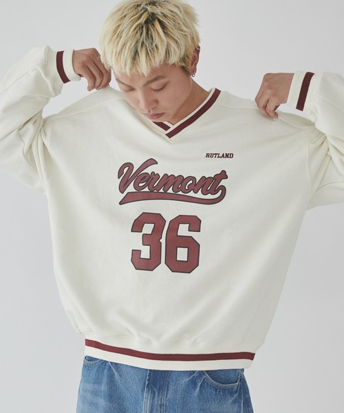 WEGO（ウィゴー）の「WEGO/ナンバリングプルオーバー（スウェット・メンズ・ネイビー/オフホワイト/ダークグリーン・MEDIUM/LARGE）」の18枚目の写真