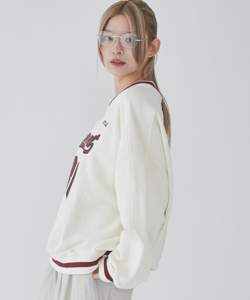 WEGO（ウィゴー）の「WEGO/ナンバリングプルオーバー（スウェット・メンズ・ネイビー/オフホワイト/ダークグリーン・MEDIUM/LARGE）」の21枚目の写真