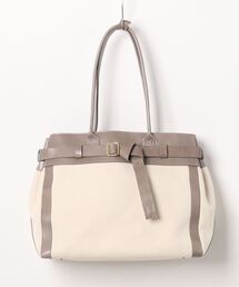 【CHRISTIAN VILLA】レザーハンドルキャンバストート(Q56339)