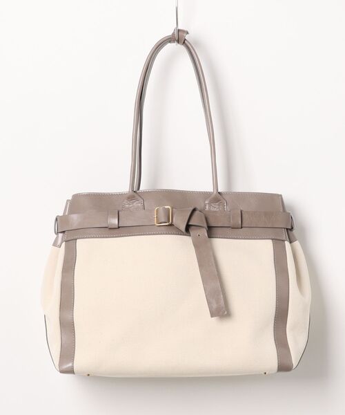 セール】【CHRISTIAN VILLA】レザーハンドルキャンバストート(Q56339