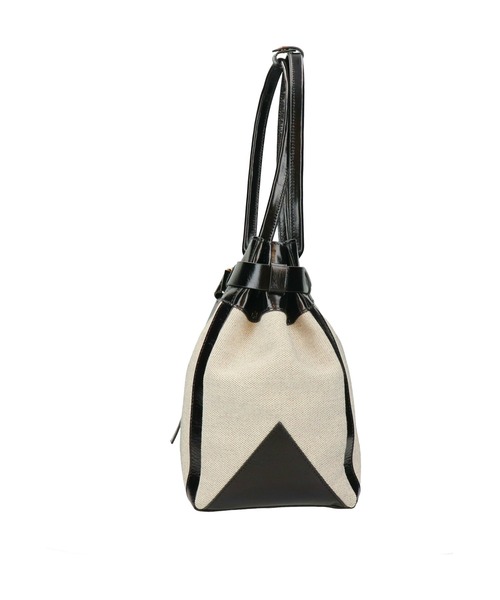 CHRISTIAN VILLA（クリスチャンヴィラ）の「【CHRISTIAN VILLA】レザーハンドルキャンバストート(Q56339)（トートバッグ・レディース・ブラック系その他・ALL）」の6枚目の写真