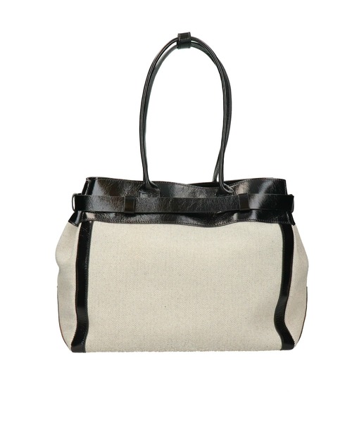 CHRISTIAN VILLA（クリスチャンヴィラ）の「【CHRISTIAN VILLA】レザーハンドルキャンバストート(Q56339)（トートバッグ・レディース・ブラック系その他・ALL）」の7枚目の写真