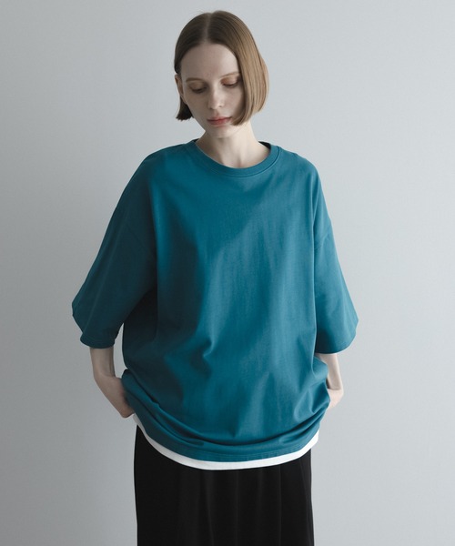 remer（リメール）の「loose basic over Tee / ルーズベーシックオーバーT（Tシャツ/カットソー・メンズ・グレー/ダークグリーン/ターコイズブルー/ブラック/マスタード/ホワイト/レッド/グレー系その他/ブラック系その他・X-SMALL/SMALL/MEDIUM/LARGE）」の21枚目の写真