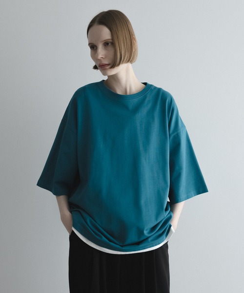 remer（リメール）の「loose basic over Tee / ルーズベーシックオーバーT（Tシャツ/カットソー・メンズ・グレー/ダークグリーン/ターコイズブルー/ブラック/マスタード/ホワイト/レッド/グレー系その他/ブラック系その他・X-SMALL/SMALL/MEDIUM/LARGE）」の22枚目の写真