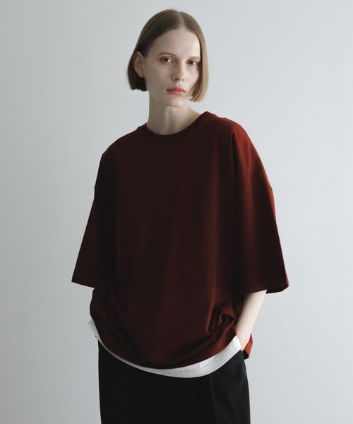 remer（リメール）の「loose basic over Tee / ルーズベーシックオーバーT（Tシャツ/カットソー・メンズ・グレー/ダークグリーン/ターコイズブルー/ブラック/マスタード/ホワイト/レッド/グレー系その他/ブラック系その他・X-SMALL/SMALL/MEDIUM/LARGE）」の16枚目の写真