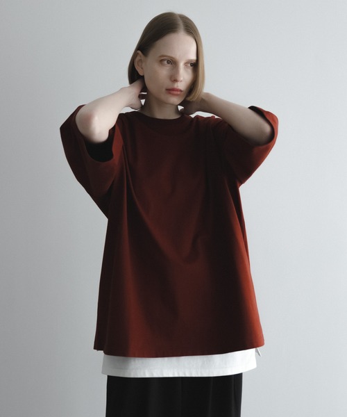 remer（リメール）の「loose basic over Tee / ルーズベーシックオーバーT（Tシャツ/カットソー・メンズ・グレー/ダークグリーン/ターコイズブルー/ブラック/マスタード/ホワイト/レッド/グレー系その他/ブラック系その他・X-SMALL/SMALL/MEDIUM/LARGE）」の19枚目の写真