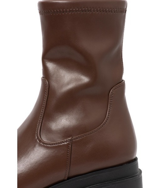 R&E】トリプルソール厚底ストレッチショートブーツ（ブーツ）｜R&E