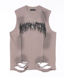 【PSYCHO NATION/サイコネーション】スプレーノースリーブTシャツ