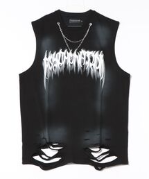 【PSYCHO NATION/サイコネーション】スプレーノースリーブTシャツ