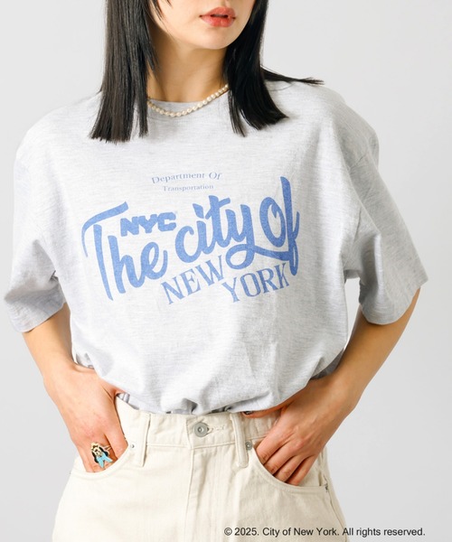 GOOD ROCK SPEED(グッドロックスピード)の「【GOOD ROCK SPEED/グッドロックスピード】NYC ロゴTEE / プリントTシャツ【WEB限定】(Tシャツ/カットソー・レディース・グリーン/ホワイト/グレー・フリー)」の3枚目の写真