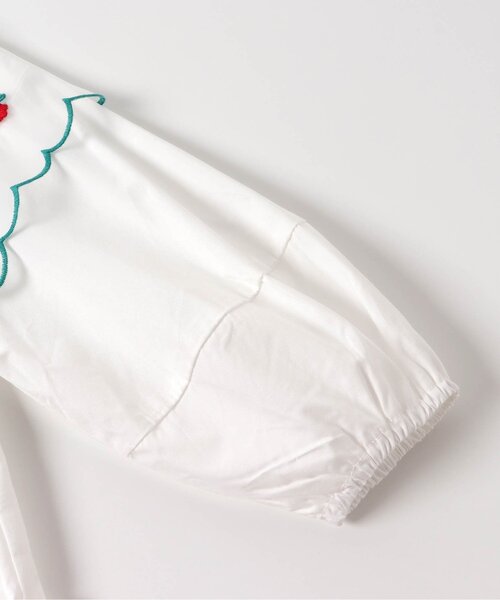 apres les cours（アプレレクール）の「【ジュニア対応】お花刺繍衿ワンピース（ワンピース・キッズ・アイボリー/ブラック・110/100/90/140/130/80/120）」の11枚目の写真