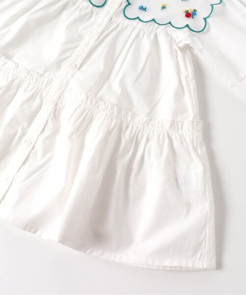 apres les cours（アプレレクール）の「【ジュニア対応】お花刺繍衿ワンピース（ワンピース・キッズ・アイボリー/ブラック・110/100/90/140/130/80/120）」の14枚目の写真