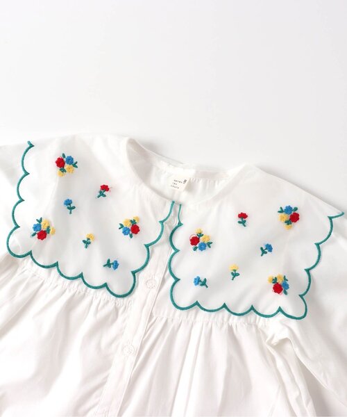 apres les cours（アプレレクール）の「【ジュニア対応】お花刺繍衿ワンピース（ワンピース・キッズ・アイボリー/ブラック・110/100/90/140/130/80/120）」の20枚目の写真