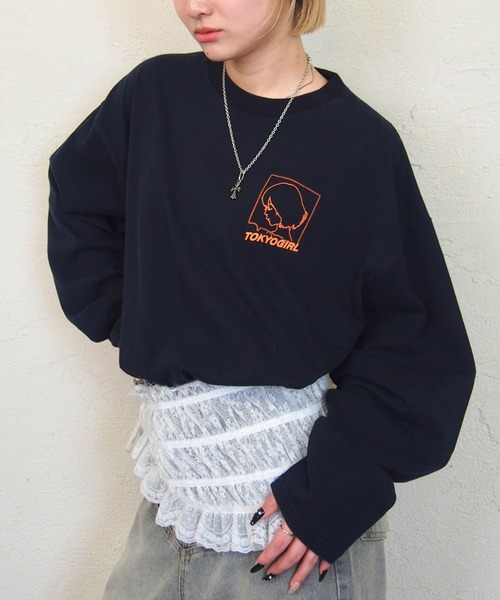TOKYOGIRL（トーキョーガール）の「【WEB限定】TOKYOGIRL/東京ガールロゴロンT (UNISEX/ユニセックス)（Tシャツ/カットソー・レディース・ブラック/ネイビー/ホワイト・MEDIUM/LARGE）」の3枚目の写真