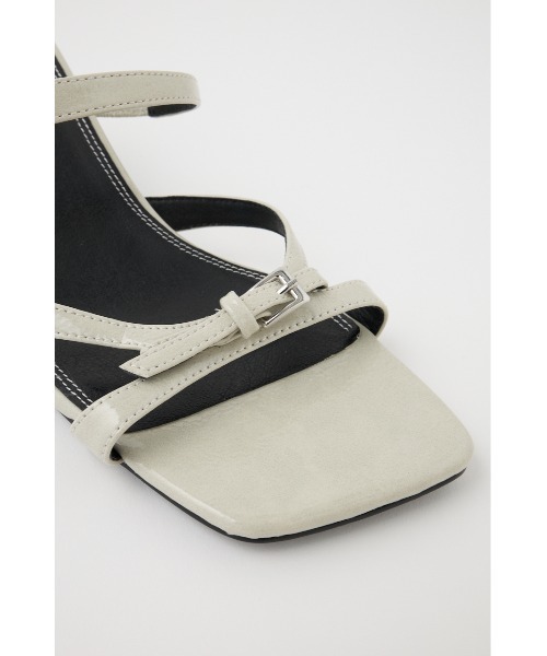 MOUSSY ホワイト　サンダル　Lサイズ BLACK BY MOUSSY サンダル square sandal （スクエアサンダル
