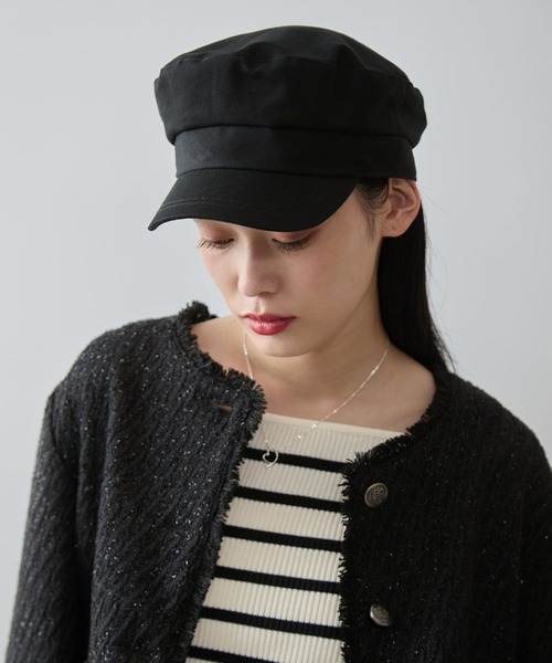 VIS(ビス)の「ツイルマリンキャスケット(キャスケット・レディース・ブラック・FREE)」の1枚目の写真