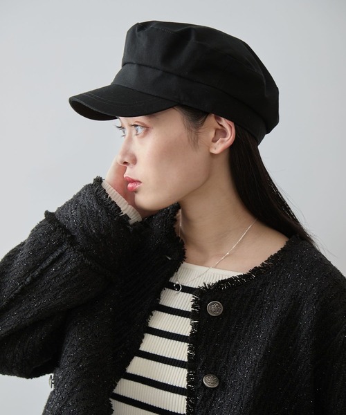 VIS(ビス)の「ツイルマリンキャスケット(キャスケット・レディース・ブラック・FREE)」の4枚目の写真