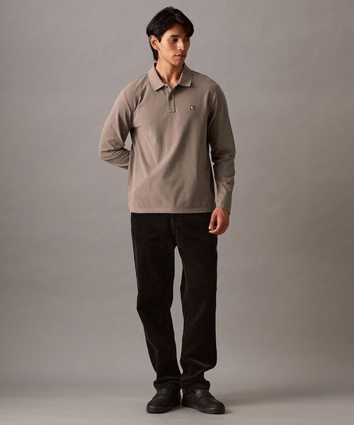 Calvin Klein（カルバン・クライン）の「エンブロイダリー バッジロゴ ロングスリーブ ポロシャツ（ポロシャツ・メンズ・ネイビー/ブラック/アッシュブラウン・M/XL/L/S）」の13枚目の写真