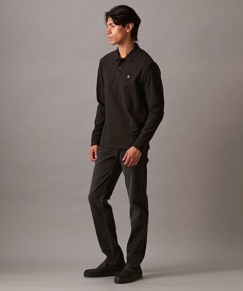 Calvin Klein（カルバン・クライン）の「エンブロイダリー バッジロゴ ロングスリーブ ポロシャツ（ポロシャツ・メンズ・ネイビー/ブラック/アッシュブラウン・M/XL/L/S）」の8枚目の写真