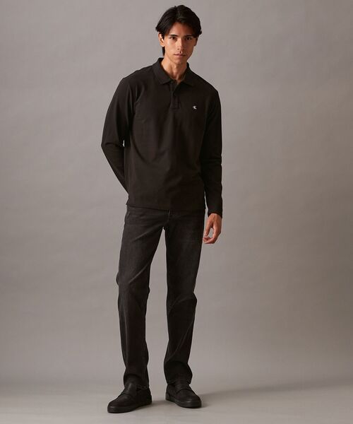 Calvin Klein（カルバン・クライン）の「エンブロイダリー バッジロゴ ロングスリーブ ポロシャツ（ポロシャツ・メンズ・ネイビー/ブラック/アッシュブラウン・M/XL/L/S）」の7枚目の写真
