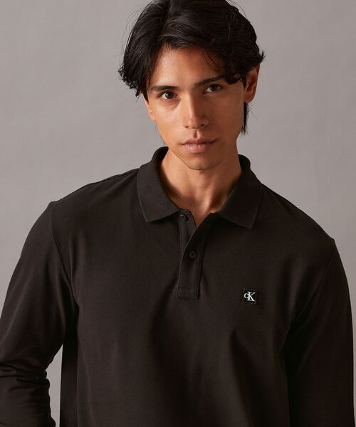 Calvin Klein（カルバン・クライン）の「エンブロイダリー バッジロゴ ロングスリーブ ポロシャツ（ポロシャツ・メンズ・ネイビー/ブラック/アッシュブラウン・M/XL/L/S）」の10枚目の写真