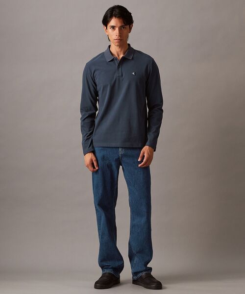 Calvin Klein（カルバン・クライン）の「エンブロイダリー バッジロゴ ロングスリーブ ポロシャツ（ポロシャツ・メンズ・ネイビー/ブラック/アッシュブラウン・M/XL/L/S）」の11枚目の写真