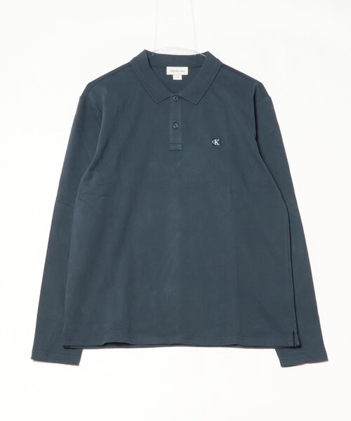 Calvin Klein（カルバン・クライン）の「エンブロイダリー バッジロゴ ロングスリーブ ポロシャツ（ポロシャツ・メンズ・ネイビー/ブラック/アッシュブラウン・M/XL/L/S）」の4枚目の写真