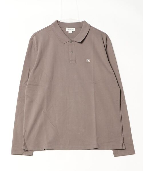 Calvin Klein（カルバン・クライン）の「エンブロイダリー バッジロゴ ロングスリーブ ポロシャツ（ポロシャツ・メンズ・ネイビー/ブラック/アッシュブラウン・M/XL/L/S）」の6枚目の写真
