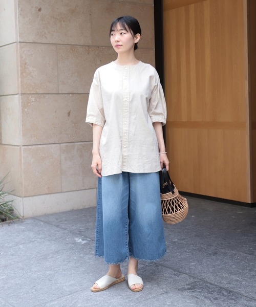 OMNIGOD - 10oz DENIM 5Pイージーワイドキュロットパンツ